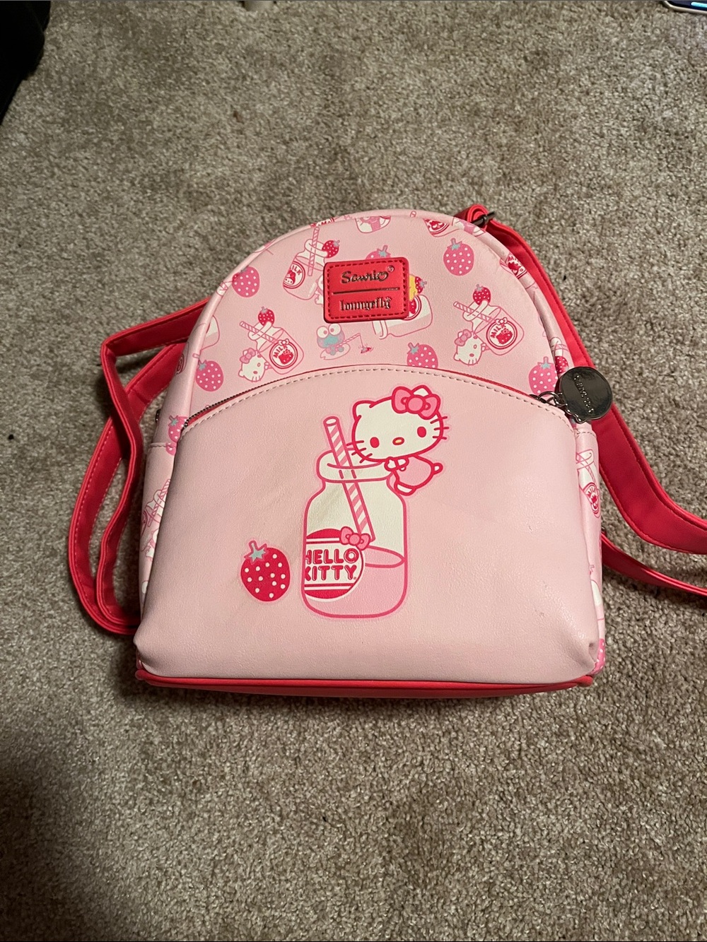 Hello Kitty Pink and Red Kids Mini Backpack Purse
